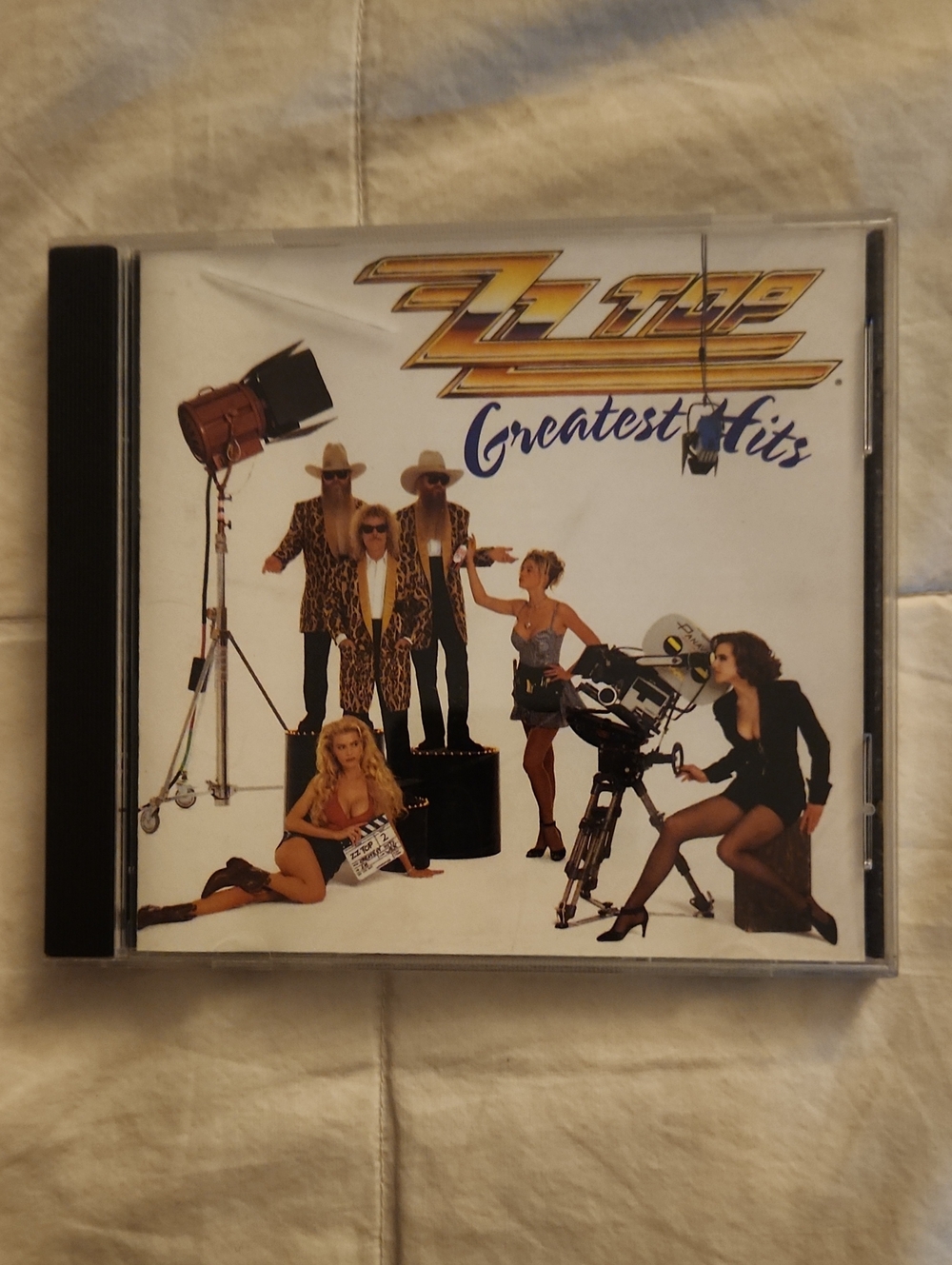 ZZ Top Greatest Hits CD - White Cover with Gold Logo